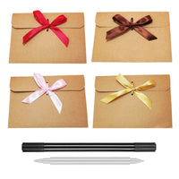 IBRIQO® 30 Sobres Papel Kraft con Lazo de Colores y Rotulador