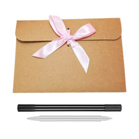 IBRIQO® 30 Sobres Papel Kraft con Lazo de Colores y Rotulador
