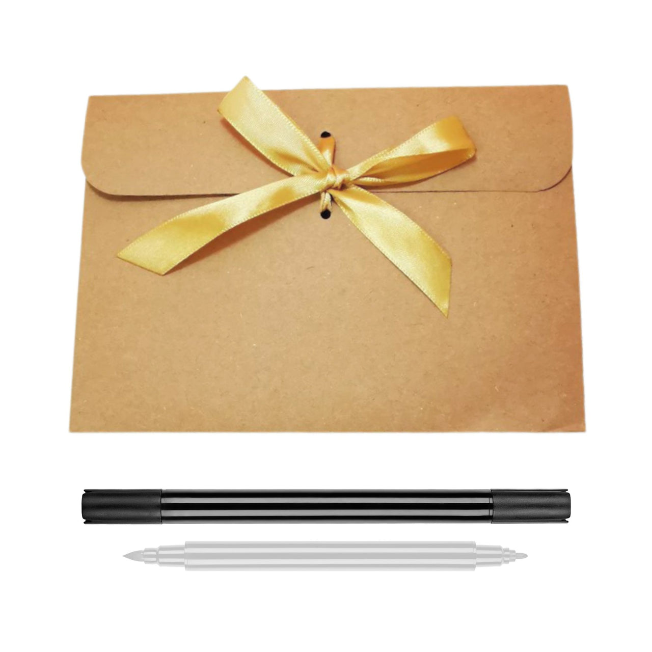 IBRIQO® 30 Sobres Papel Kraft con Lazo de Colores y Rotulador