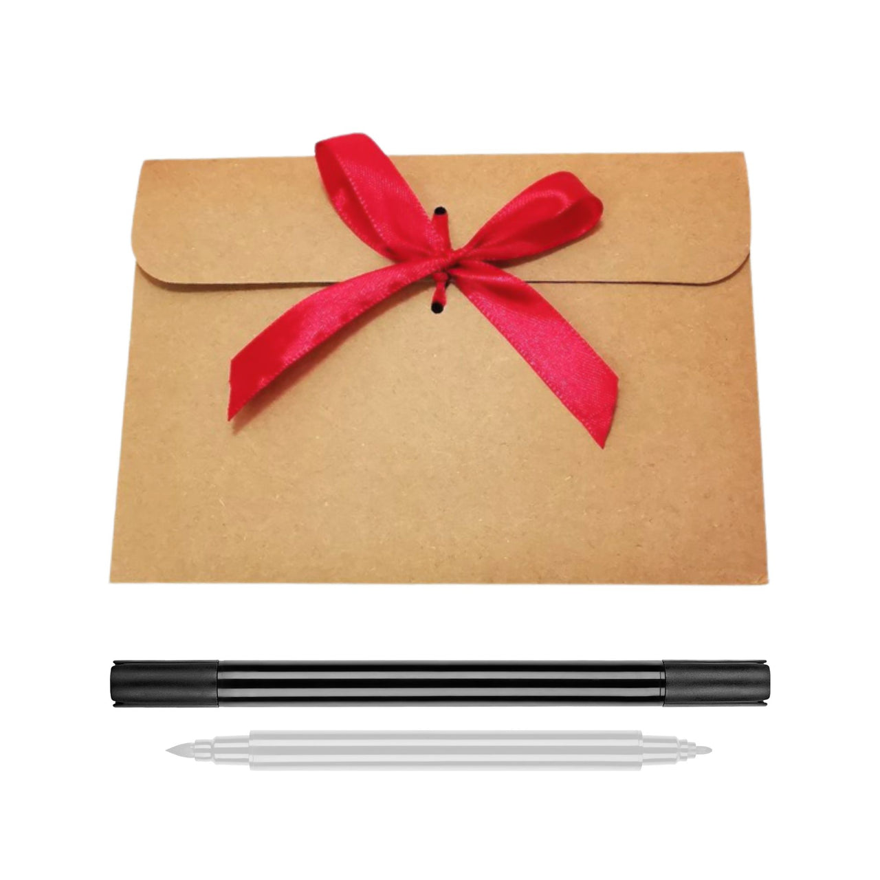 IBRIQO® 30 Sobres Papel Kraft con Lazo de Colores y Rotulador