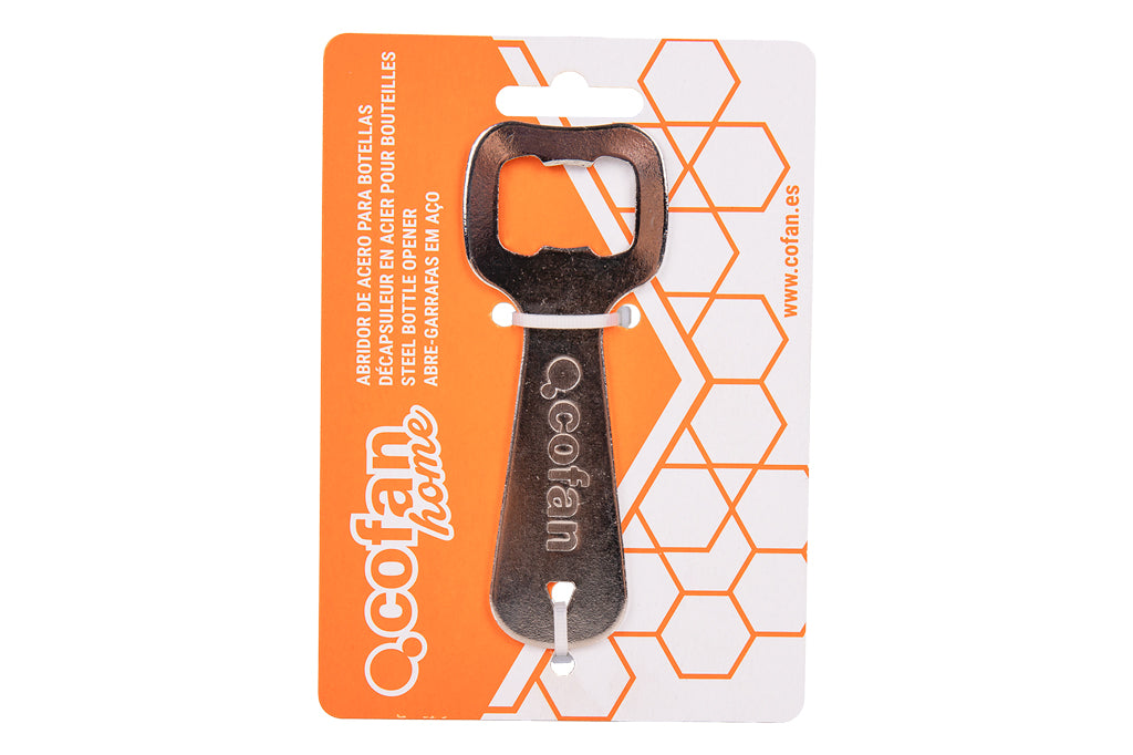Cofan – Abridor de Botellas Profesional | Acero Cincado | Ideal para Hostelería y Hogar | 10,5 x 4 cm