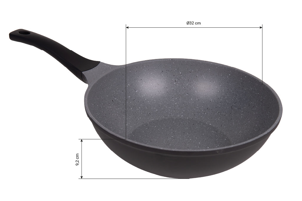 Cofan – Sartén Wok Ø30 cm Anzio | Aluminio Forjado | Revestimiento Antiadherente | Apta para Inducción y Todo Tipo de Cocinas