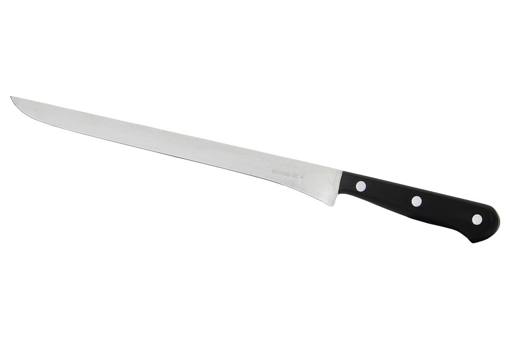 Cofan – Cuchillo Jamonero Saffron 30 cm | Hoja Acero Inoxidable | Mango POM Negro | Fabricado en Albacete