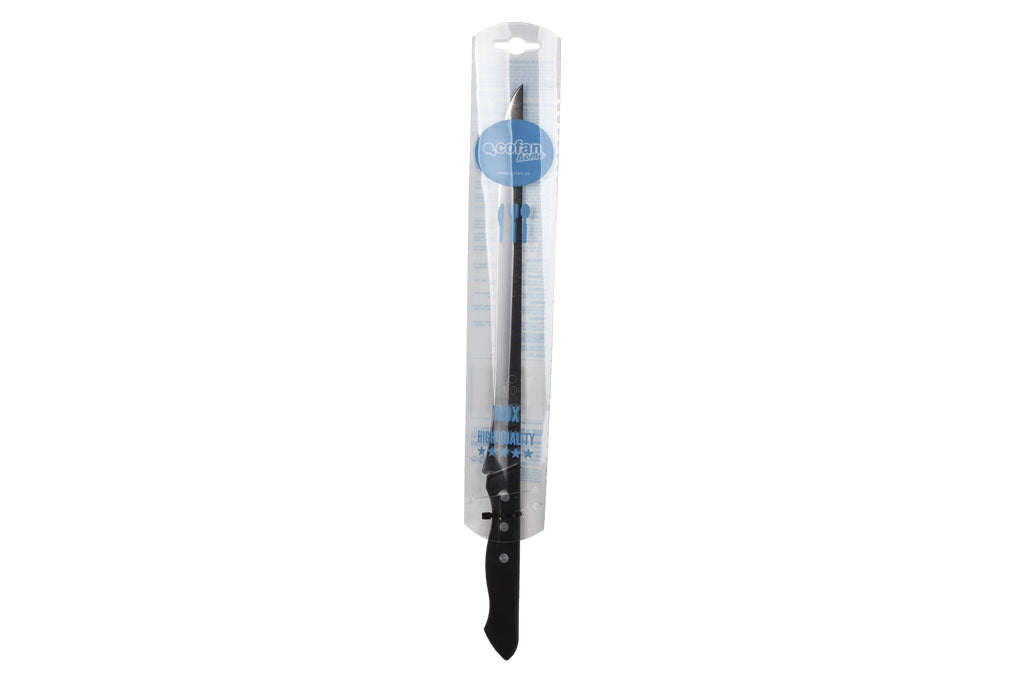 Cofan – Cuchillo Jamonero Saffron 30 cm | Hoja Acero Inoxidable | Mango POM Negro | Fabricado en Albacete