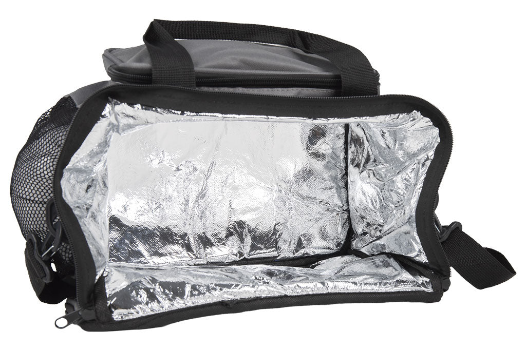Cofan – Nevera Portátil Porta Alimentos 15 L | Bolsa Isotérmica Textil | Correa Ajustable | Color Gris Oscuro | 35 x 23 x 24 cm