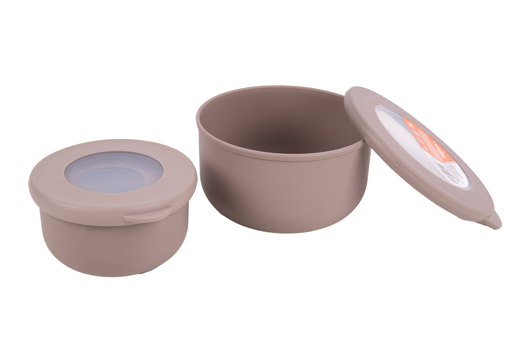 Cofan – Set de 3 Recipientes Redondos con Tapa 100 ml, 250 ml y 500 ml | PP + TPE | Colores Surtidos