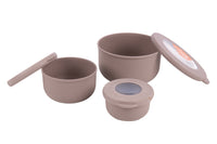 Cofan – Set de 3 Recipientes Redondos con Tapa 100 ml, 250 ml y 500 ml | PP + TPE | Colores Surtidos