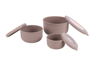 Cofan – Set de 3 Recipientes Redondos con Tapa 100 ml, 250 ml y 500 ml | PP + TPE | Colores Surtidos