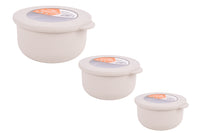 Cofan – Set de 3 Recipientes Redondos con Tapa 100 ml, 250 ml y 500 ml | PP + TPE | Colores Surtidos