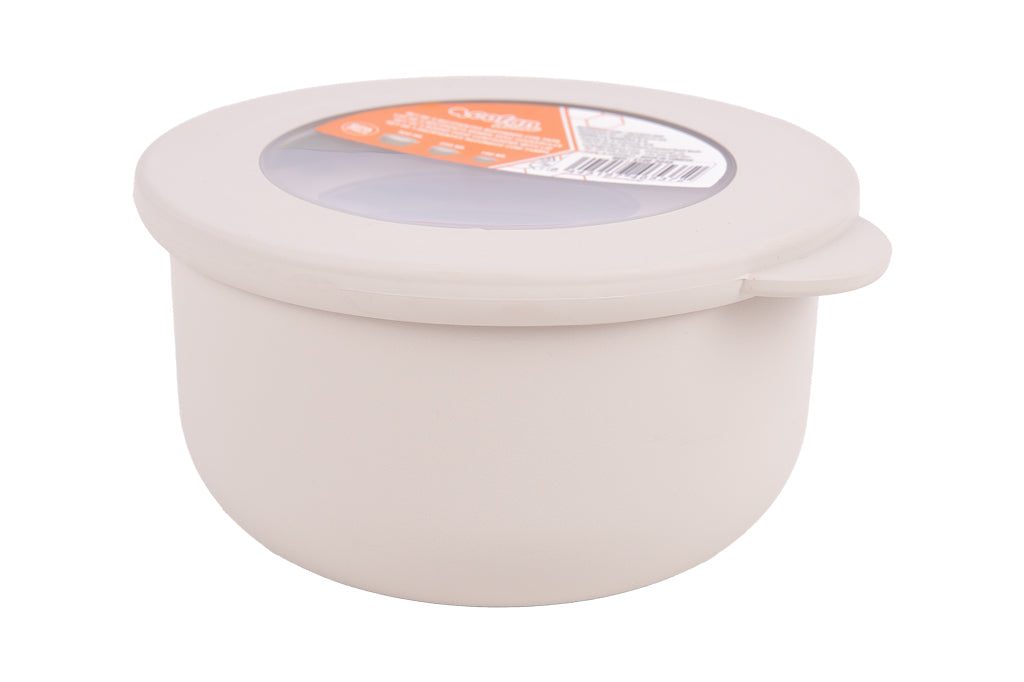 Cofan – Set de 3 Recipientes Redondos con Tapa 100 ml, 250 ml y 500 ml | PP + TPE | Colores Surtidos