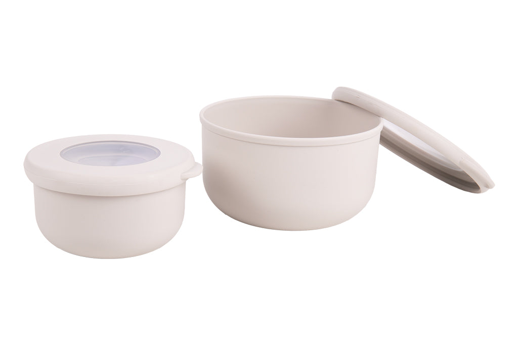 Cofan – Set de 3 Recipientes Redondos con Tapa 100 ml, 250 ml y 500 ml | PP + TPE | Colores Surtidos