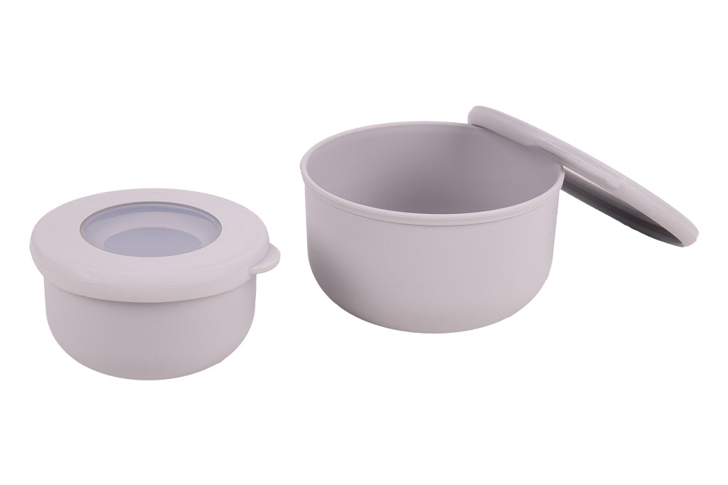 Cofan – Set de 3 Recipientes Redondos con Tapa 100 ml, 250 ml y 500 ml | PP + TPE | Colores Surtidos