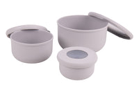 Cofan – Set de 3 Recipientes Redondos con Tapa 100 ml, 250 ml y 500 ml | PP + TPE | Colores Surtidos
