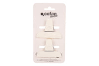 Cofan – Pack de 2 Pinzas para Cerrar Bolsas de Alimentos | Color Beige