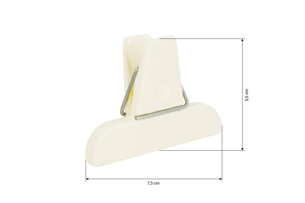 Cofan – Pack de 2 Pinzas para Cerrar Bolsas de Alimentos | Color Beige