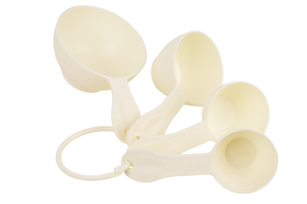 Cofan – Juego de 4 Cucharas Medidoras en ml | Amarillo Pastel