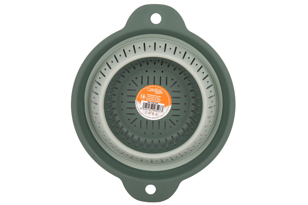 Cofan – Escurridor Plegable 1,8 L con Asas | Verde | Ahorro de Espacio