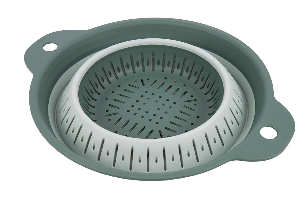 Cofan – Escurridor Plegable 1,8 L con Asas | Verde | Ahorro de Espacio