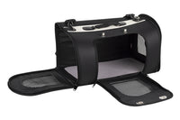 Cofan – Bolsa Transportín para Mascotas | Diseño Transpirable y Acolchado | 43 x 25 x 29 cm | Color Negro y Plata