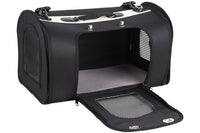 Cofan – Bolsa Transportín para Mascotas | Diseño Transpirable y Acolchado | 43 x 25 x 29 cm | Color Negro y Plata