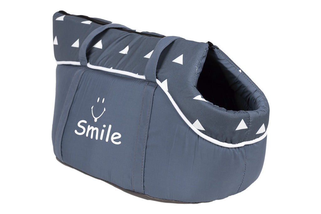 Cofan – Bolso de Transporte para Mascotas | Asas de Mano + Abertura Lateral | 45 cm | Color Azul o Beige