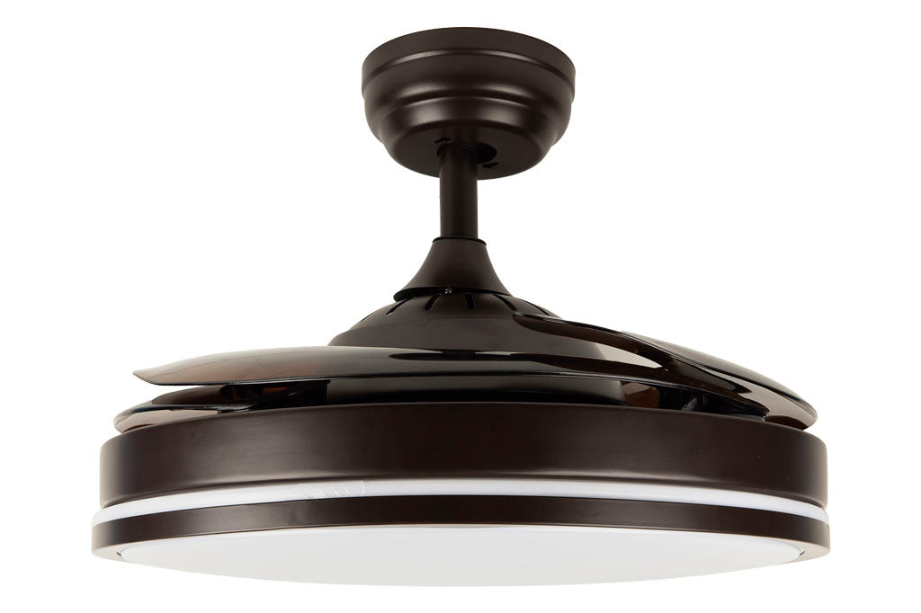 Cofan – Ventilador de Techo con Aspas Plegables | Luz LED 3 Tonos | Motor DC Silencioso | 6 Velocidades