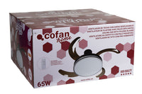 Cofan – Ventilador de Techo con Aspas Plegables | Luz LED 3 Tonos | Motor DC Silencioso | 6 Velocidades