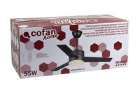 Cofan – Ventilador de Techo con 3 Aspas de Madera | Luz LED 3 Tonos | Motor DC Silencioso | 132 cm