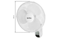 Cofan – Ventilador de Pared 50W | Con Mando a Distancia, Temporizador y 3 Velocidades | Diámetro 40 cm | Oscilación 80°