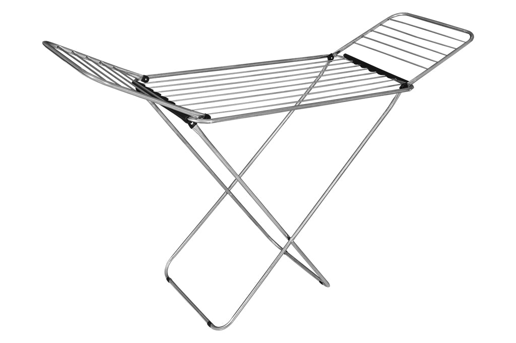 Cofan – Tendedero de Suelo de Acero Inoxidable con Alas Plegables | 18 m de Tendido | Patas en Aspa Antideslizantes