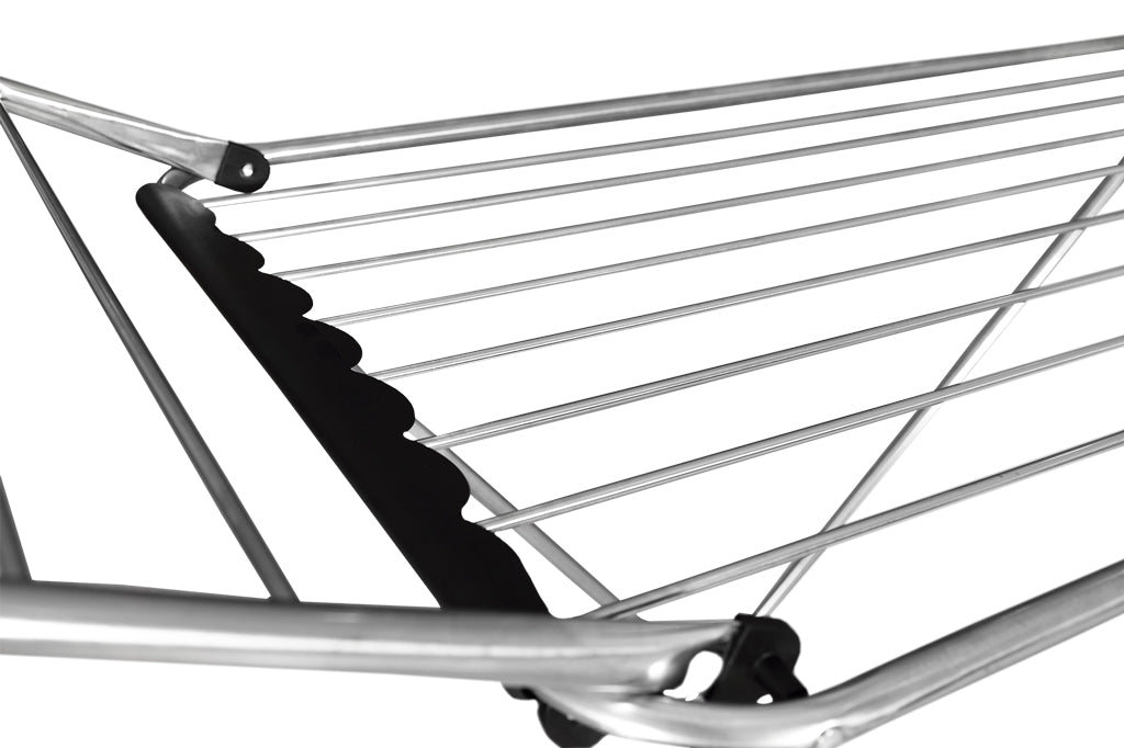 Cofan – Tendedero de Suelo de Acero Inoxidable con Alas Plegables | 18 m de Tendido | Patas en Aspa Antideslizantes