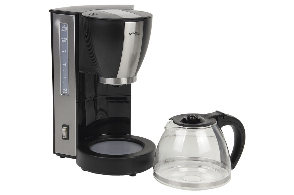 Cofan – Cafetera Eléctrica por Goteo Modelo Margot 870 W | 1,25 L | 10 Tazas