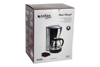 Cofan – Cafetera Eléctrica por Goteo Modelo Margot 870 W | 1,25 L | 10 Tazas