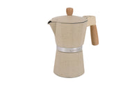 Cafetera Italiana de Inducción 6 Tazas | Aluminio con Mango de Madera | Apta para Todo Tipo de Cocinas