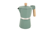 Cafetera Italiana de Inducción 6 Tazas | Aluminio con Mango de Madera | Apta para Todo Tipo de Cocinas