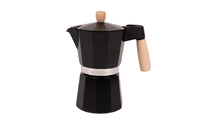 Cafetera Italiana de Inducción 6 Tazas | Aluminio con Mango de Madera | Apta para Todo Tipo de Cocinas