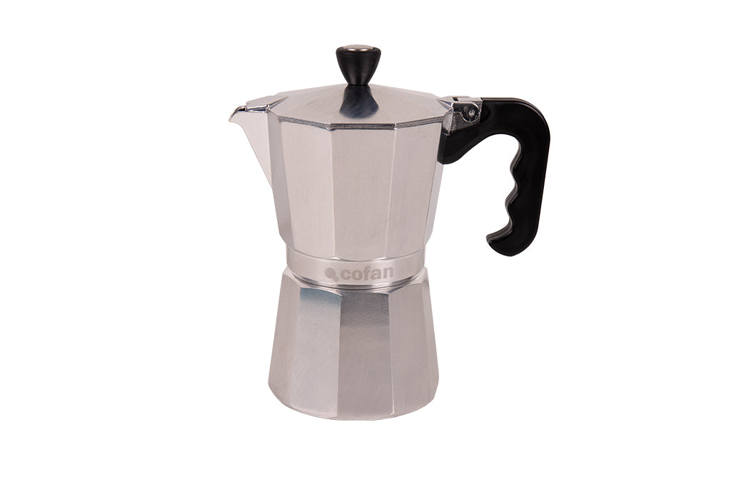 Cafetera Italiana de Inducción | Aluminio con Mango de Nylon | Disponible en 6, 9 y 12 Tazas