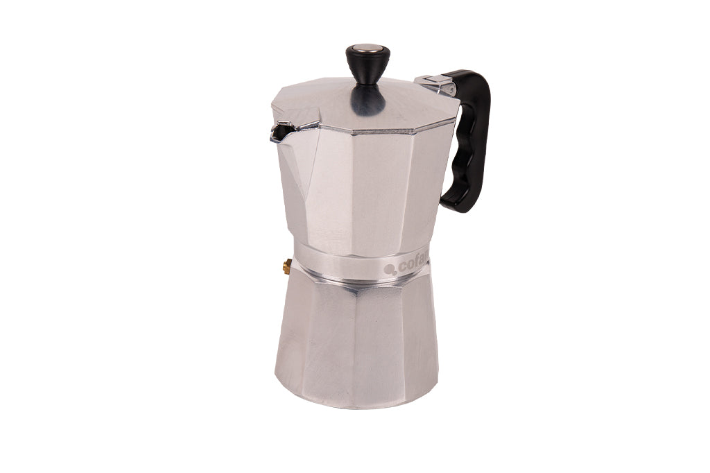 Cafetera Italiana de Inducción | Aluminio con Mango de Nylon | Disponible en 6, 9 y 12 Tazas