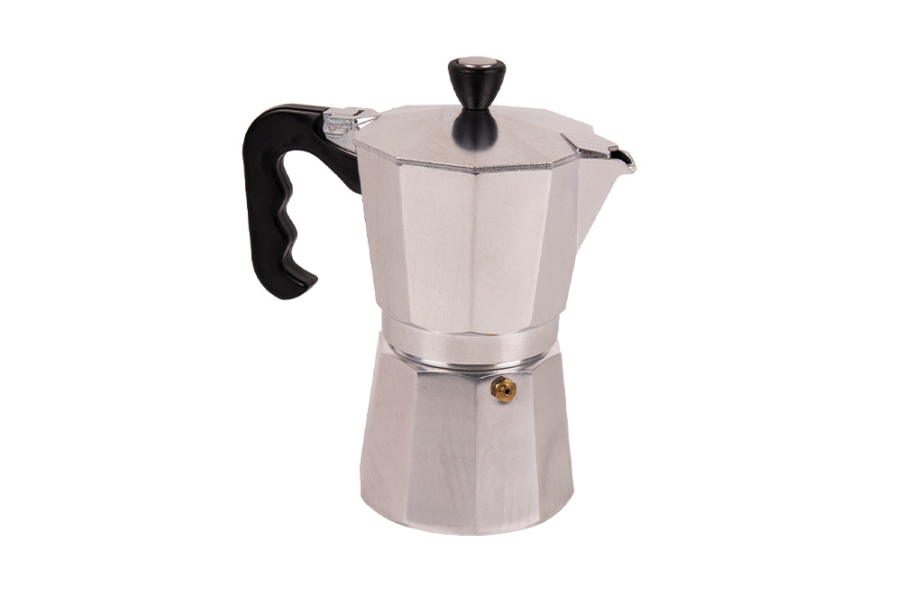Cafetera Italiana de Inducción | Aluminio con Mango de Nylon | Disponible en 6, 9 y 12 Tazas