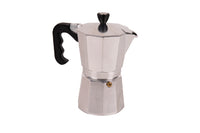 Cafetera Italiana de Inducción | Aluminio con Mango de Nylon | Disponible en 6, 9 y 12 Tazas