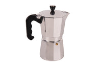 Cafetera Italiana de Inducción | Aluminio con Mango de Nylon | Disponible en 6, 9 y 12 Tazas