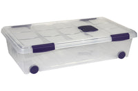 Cofan - Caja de ordenación con ruedas Ricordi | Polipropileno transparente | Tapa a presión