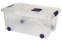 Cofan - Caja de ordenación con ruedas Ricordi | Polipropileno transparente | Tapa a presión
