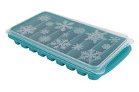 Cofan – Cubitera Rectangular con Tapa | Turquesa | Antiderrame y Apilable | Apta para Lavavajillas | 12,5 x 26 x 4 cm