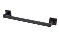 Cofan – Toallero de Baño Negro Mate | Acero Inoxidable | Diseño Cuadrado | 45 cm | Kit de Fijación Incluido