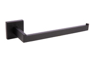 Cofan – Toallero de Baño Negro Mate 27 cm | Acero Inoxidable | Diseño Cuadrado | Kit de Fijación Incluido