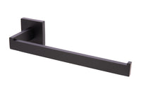 Cofan – Toallero de Baño Negro Mate 27 cm | Acero Inoxidable | Diseño Cuadrado | Kit de Fijación Incluido
