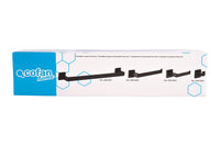 Cofan – Toallero de Baño Negro Mate 27 cm | Acero Inoxidable | Diseño Cuadrado | Kit de Fijación Incluido