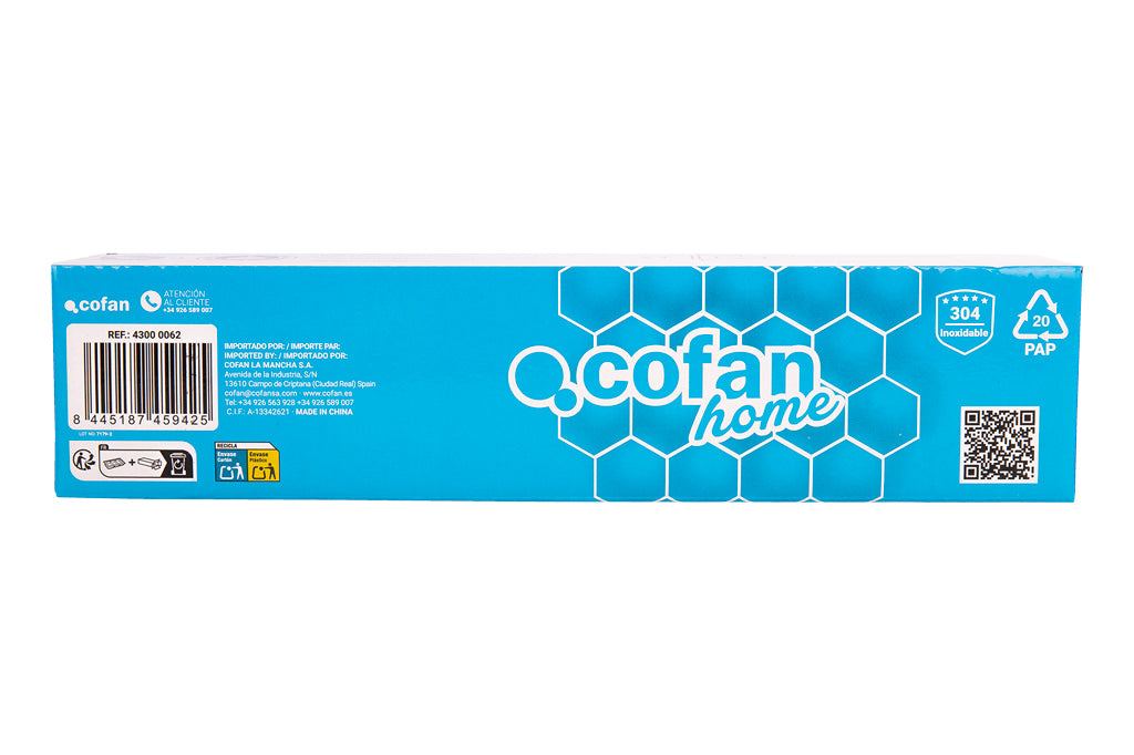 Cofan – Toallero de Baño Negro Mate 27 cm | Acero Inoxidable | Diseño Cuadrado | Kit de Fijación Incluido
