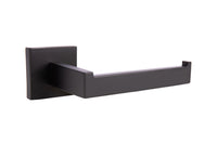 Cofan – Portarrollos Negro Mate | Acero Inoxidable | Diseño Cuadrado | Kit de Fijación Incluido | 16 x 8 x 5,5 cm